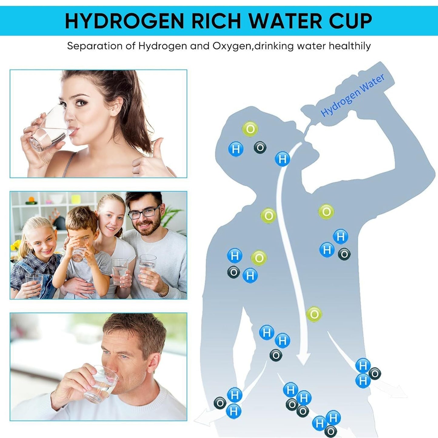 Posturaco™ Hydrogen Water Bottle – Portable Hydrogen-Infused Water Generator