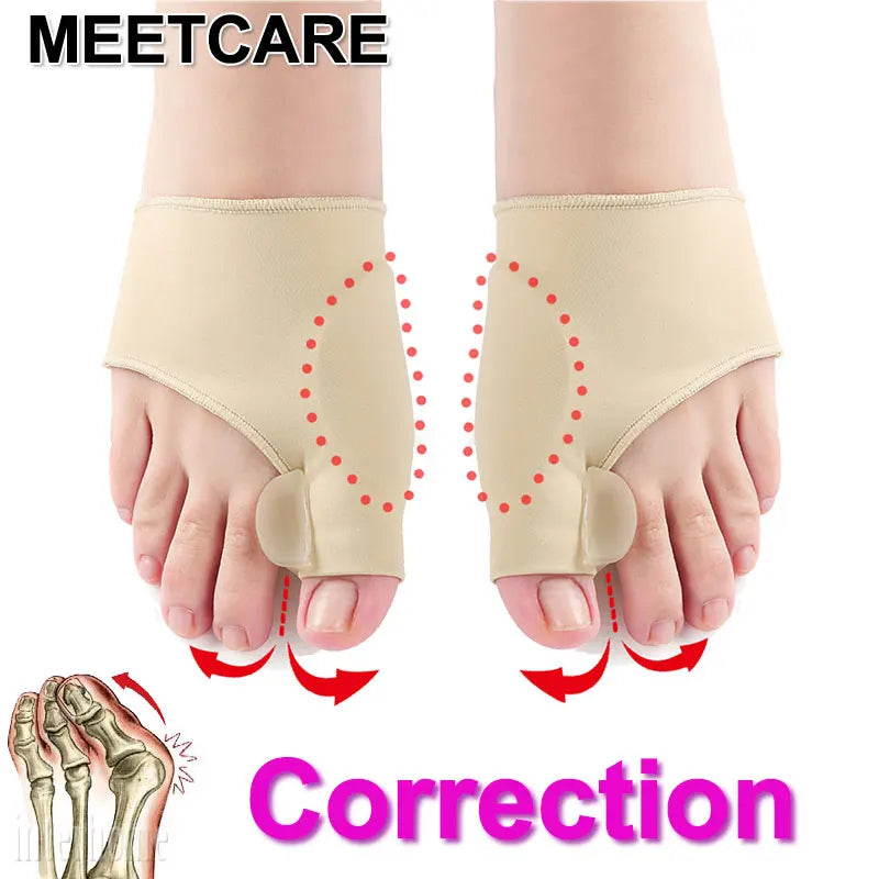 Silicone Bunion Corrector & Toe Separator – Hallux Valgus Orthotic Gel Sock for Foot Pain Relief & Toe Alignment