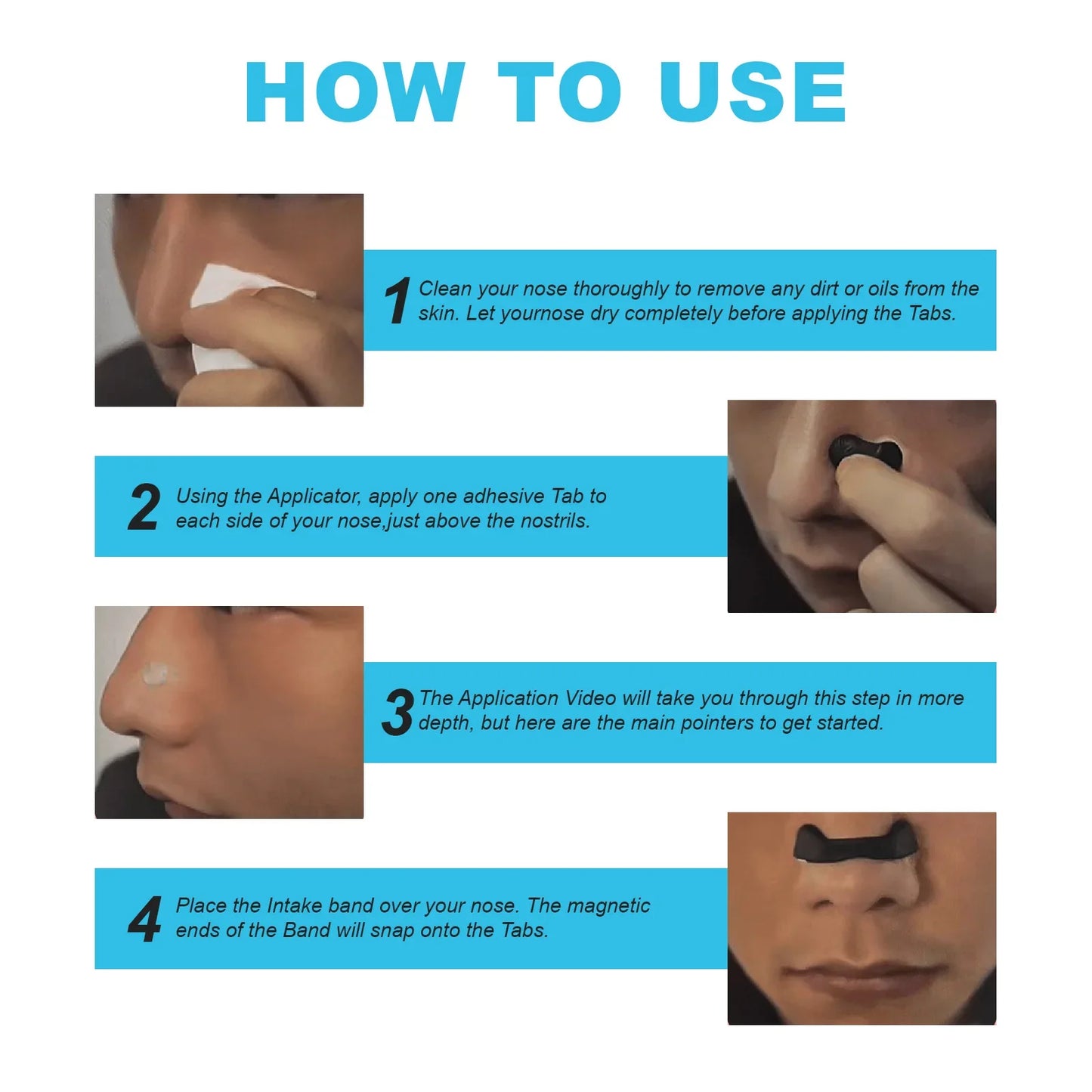 Magnetic Nasal Breathing Dilator Kit (30 Days) | Anti-Snoring & Sports Air-Intake