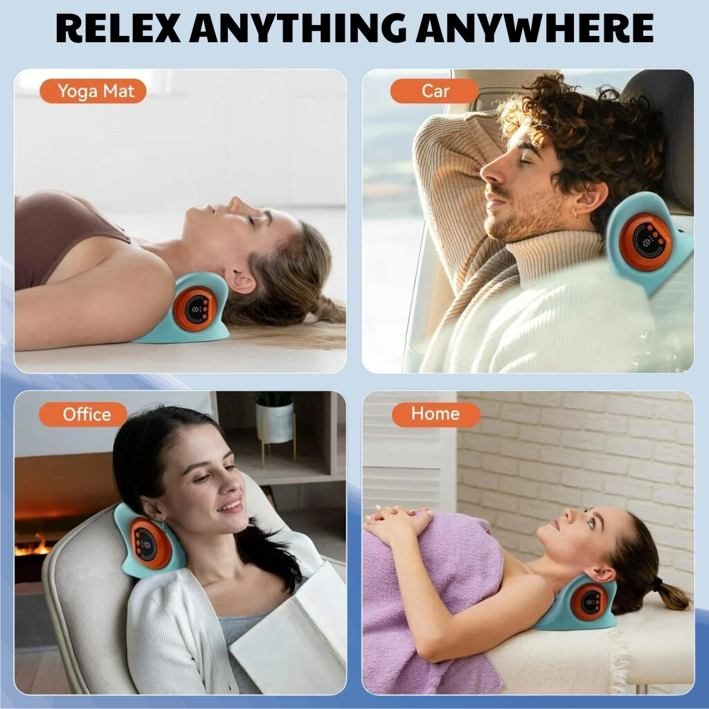 NeckEase Pro Massager - Deep Tissue Neck Relief with Heat & Pulse Technology