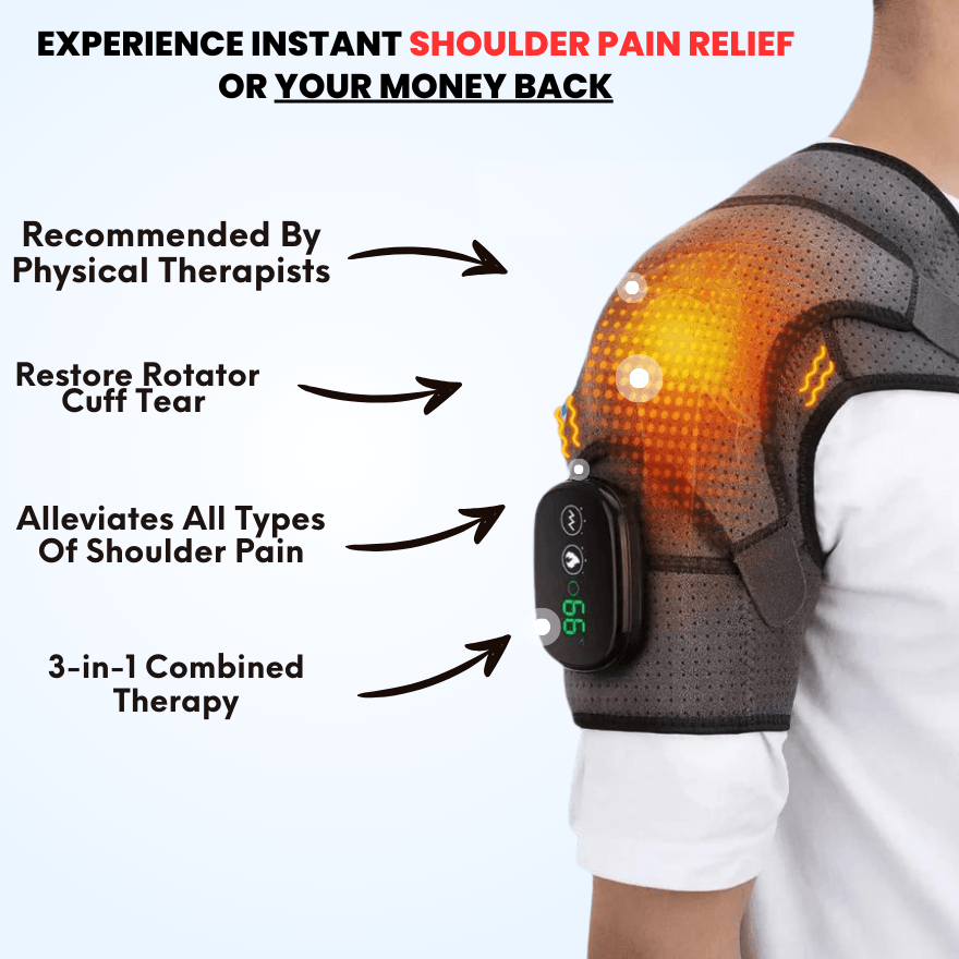 Posturaco™ 3-in-1 Shoulder Massager – Deep Tissue Kneading, Heat & Vibration Therapy for Neck & Upper Back Relief