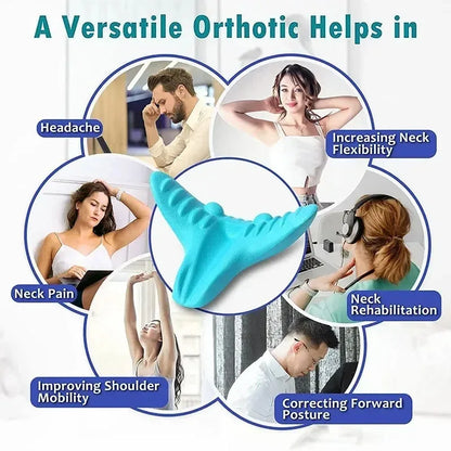 Neck & Shoulder Relaxer – Cervical Traction Pillow with Acupressure Massage for Spine Alignment & Stress Relief