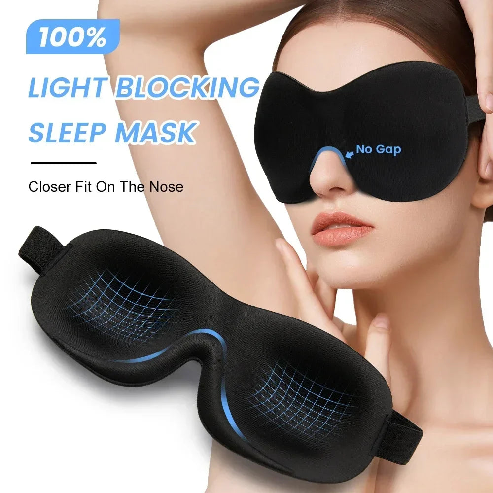 3D Sleeping Eye Mask – Breathable Memory Foam Night Blindfold for Natural, Comfortable Sleep
