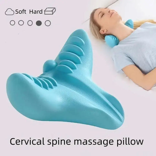Neck & Shoulder Relaxer – Cervical Traction Pillow with Acupressure Massage for Spine Alignment & Stress Relief