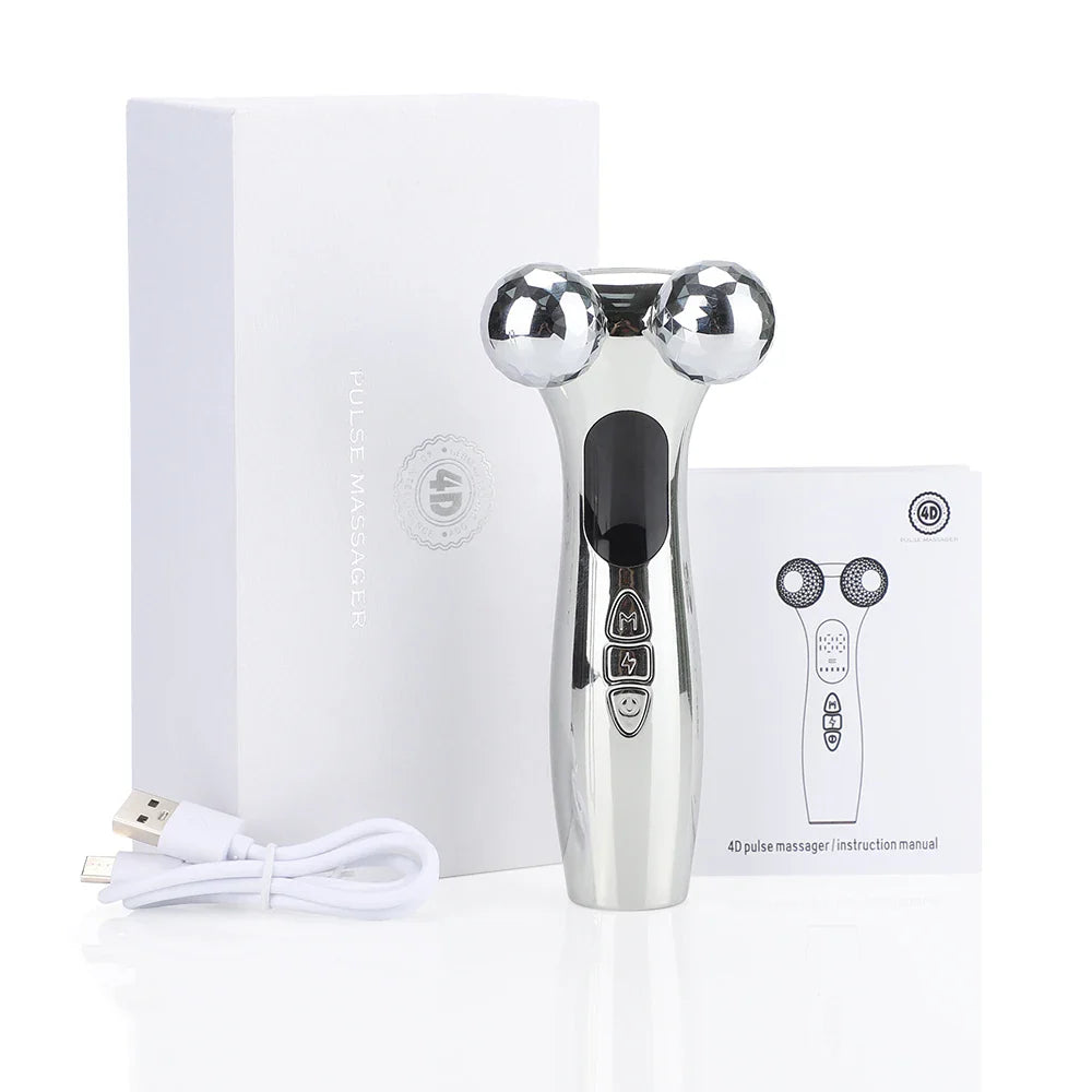 Electric Facial Microcurrent Beauty Device with LED Display – Face Lifting Roller Massager for Skin Tightening – Best Gift for Mom and Skincare Lovers