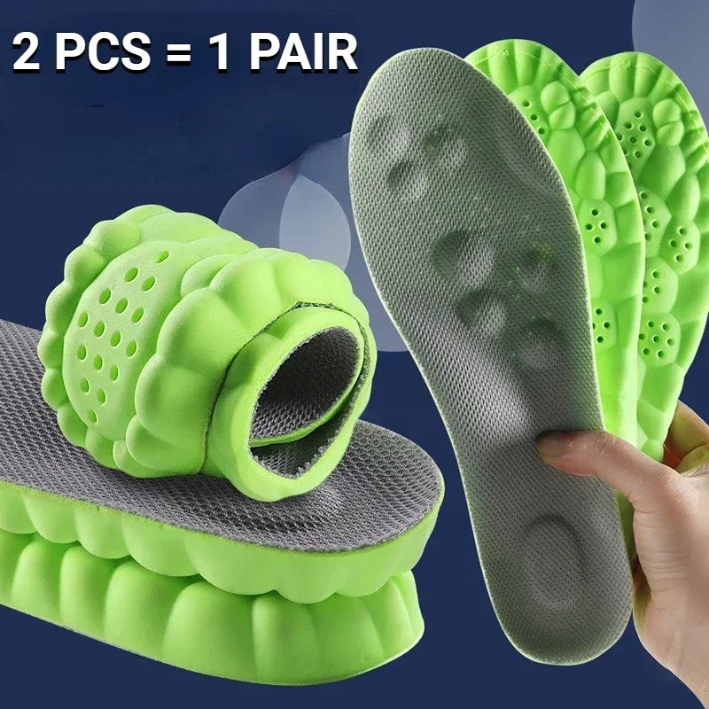 4D Massage Shoe Insoles – Super Soft Latex Sports Arch Support Inserts
