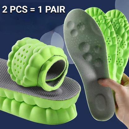 4D Massage Shoe Insoles – Super Soft Latex Sports Arch Support Inserts