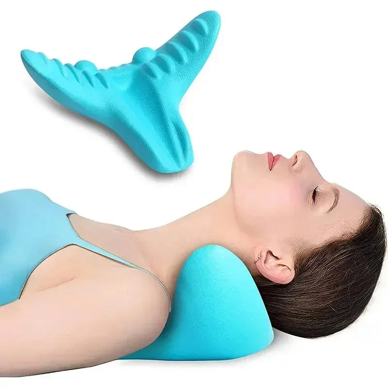 Neck & Shoulder Relaxer – Cervical Traction Pillow with Acupressure Massage for Spine Alignment & Stress Relief