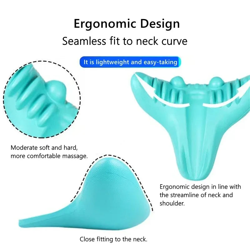 Neck & Shoulder Relaxer – Cervical Traction Pillow with Acupressure Massage for Spine Alignment & Stress Relief